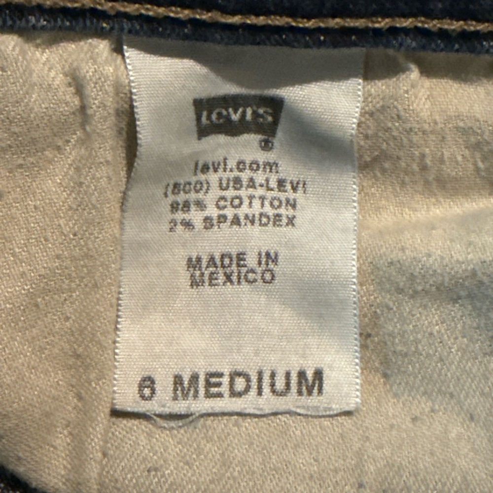Women’s Levi's 515 blue Indigo Straight Jeans size 6 - Picture 10 of 16